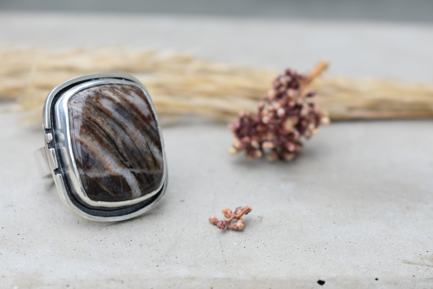 Picasso Jasper Rectangle Statement Ring