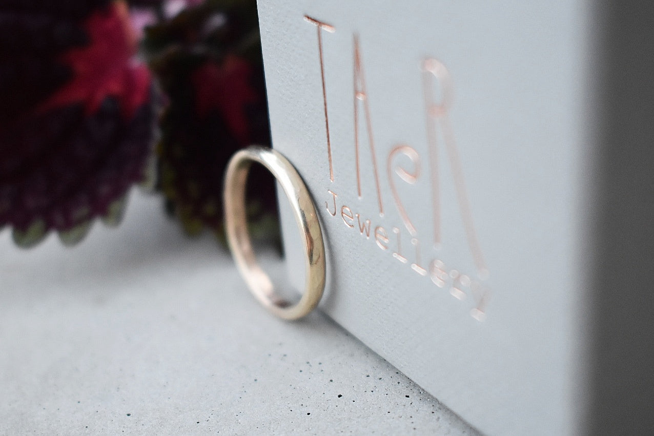 Gold Hammered Ring