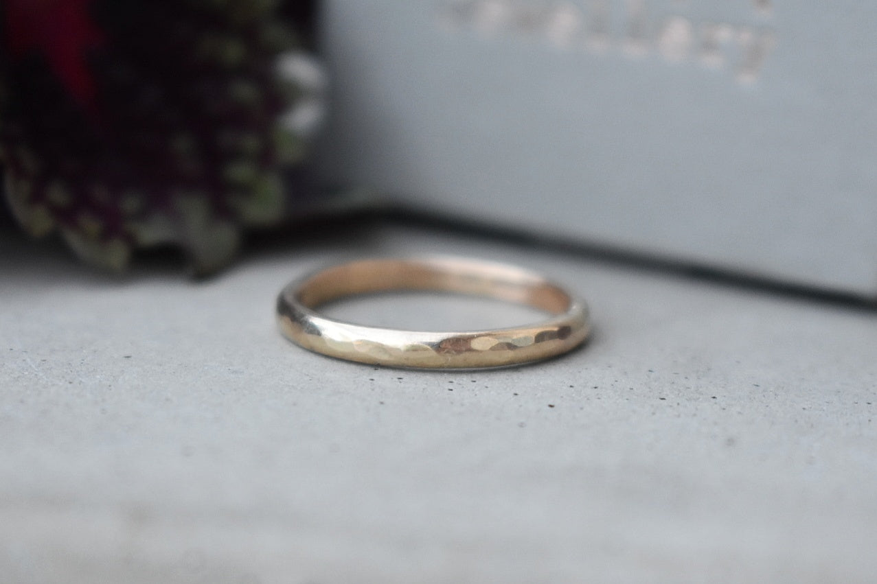 Gold Hammered Ring