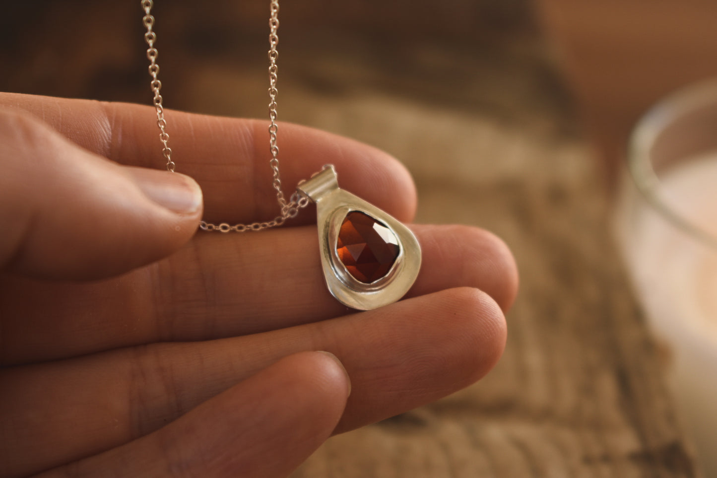 "Autumn Leaves" Garnet Necklace