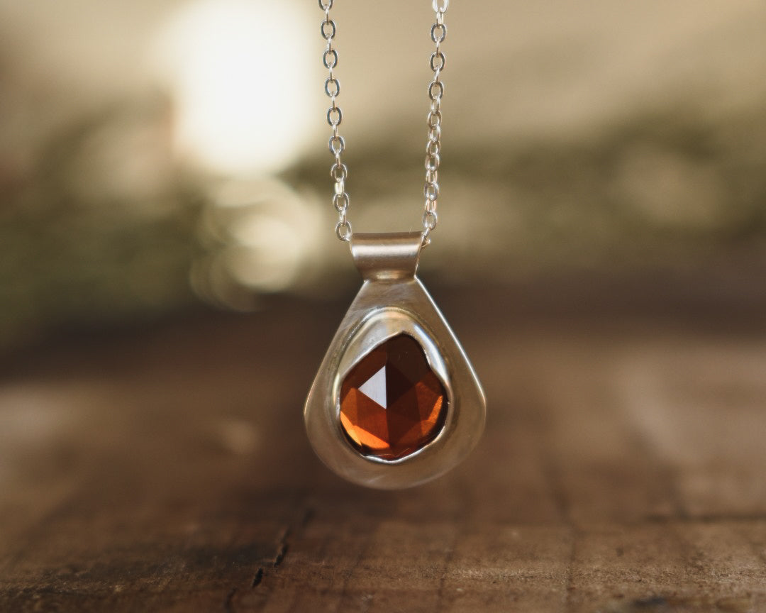 "Autumn Leaves" Garnet Necklace